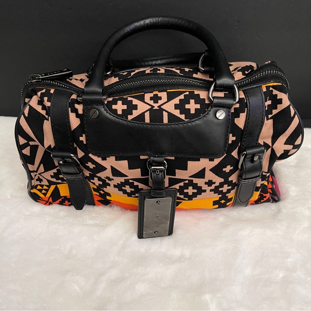 L.A.M.B. Satchel Bag by Gwen Stefani – Bold Geometric Tribal Print